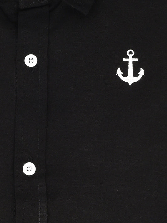 Black Half Sleeves Sleeves Shirt