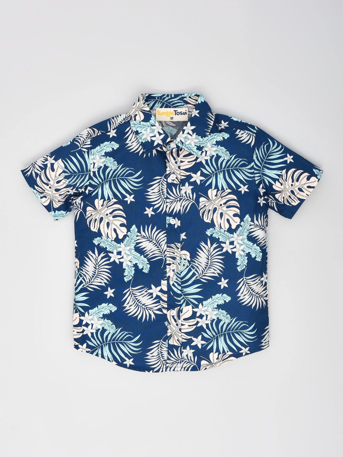 Blue Leaves Printed Shirt