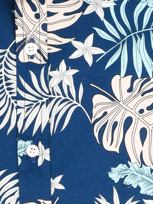 Blue Leaves Printed Shirt