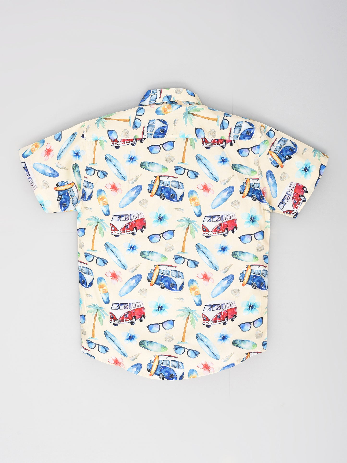 White beach accessories printed shirt
