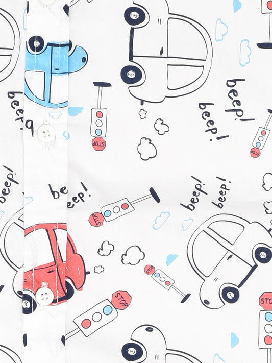 Cars Printed Half Sleeves Shirt