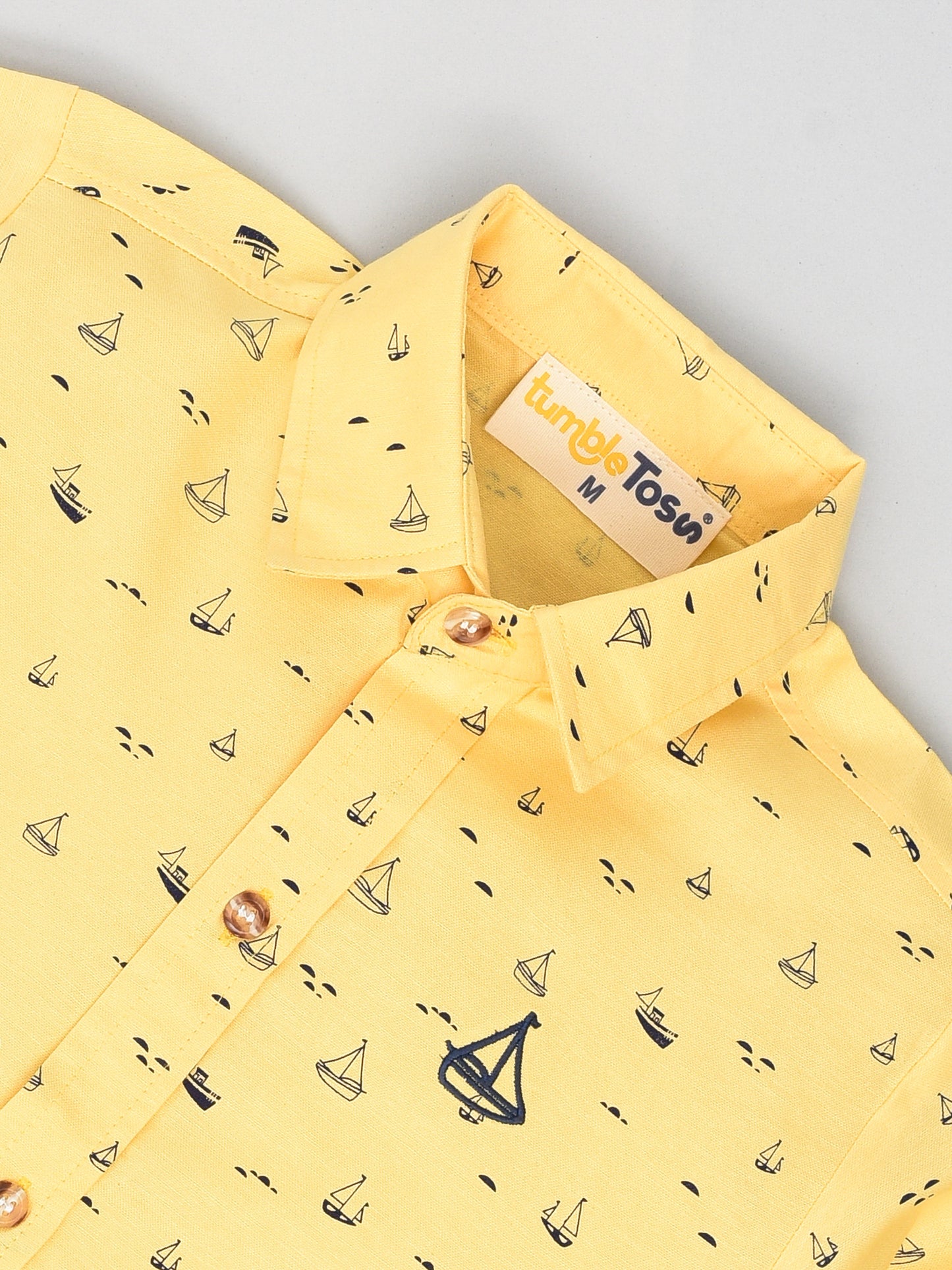 Yellow Yacht Printed Half Sleeves shirt