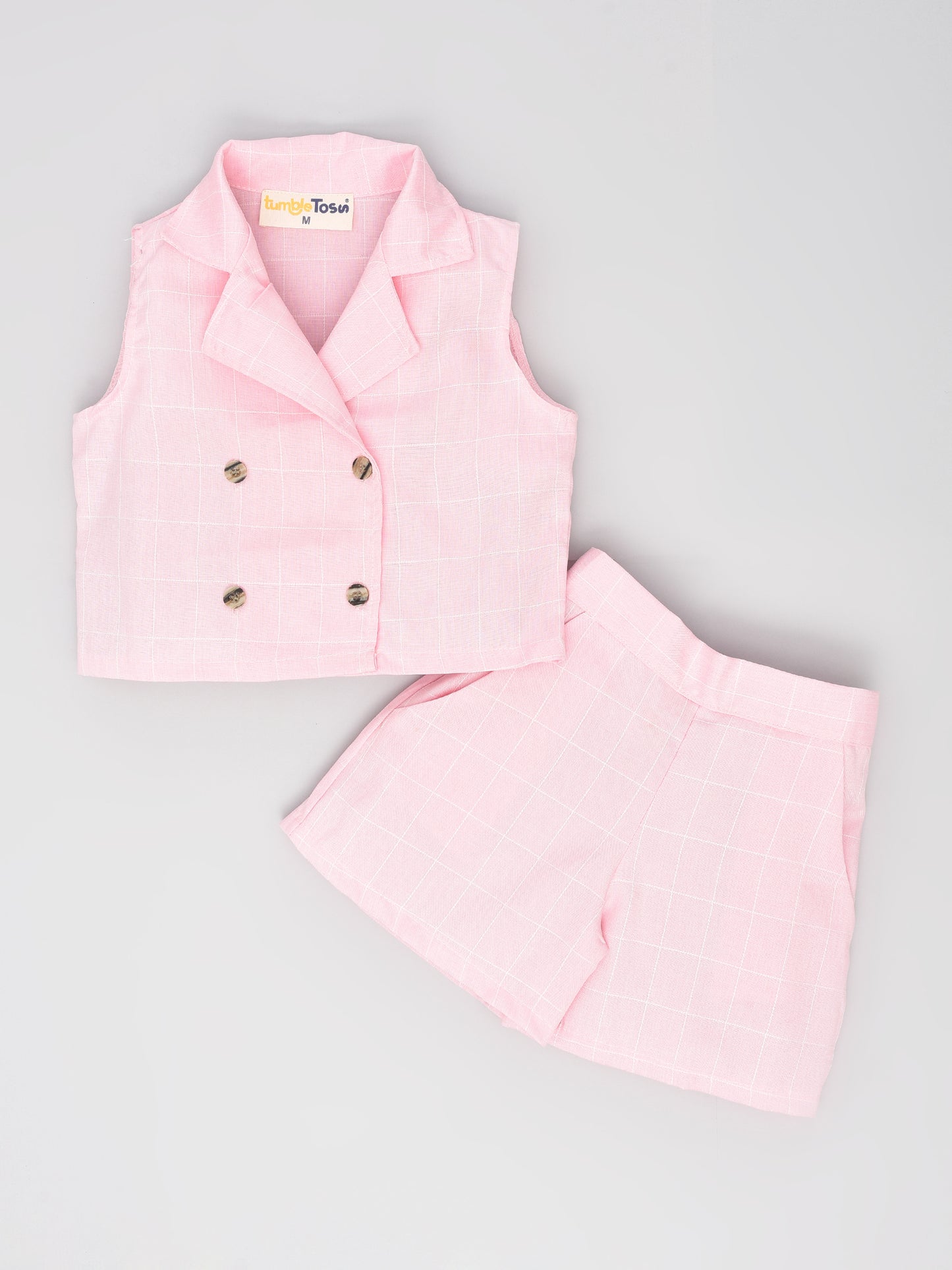 Pink Shorts Coord Set
