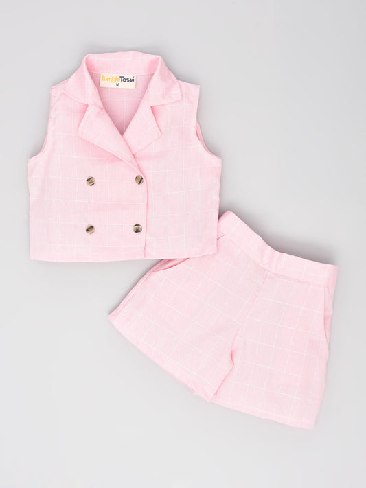 Pink Shorts Coord Set