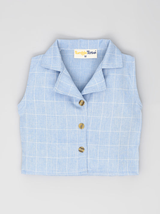 Blue Shorts Coord Set