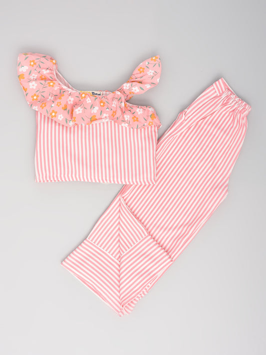 Pink striped Coord Set