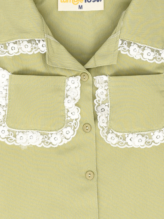 Olive Sleeveless Coord Set