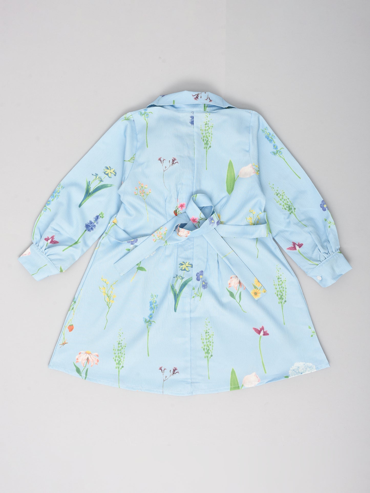 Blue Flower Printed Dress