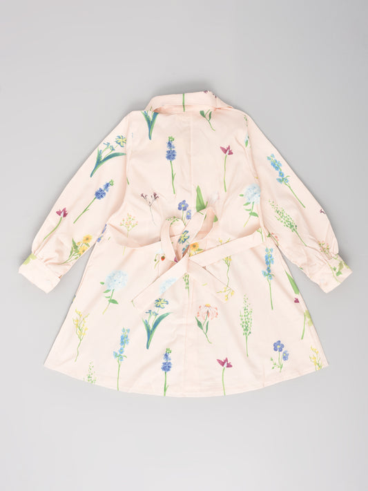 Peach Knee Length Dress