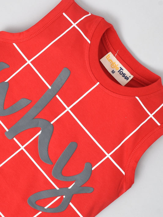 Sleeveless Cotton T-Shirt