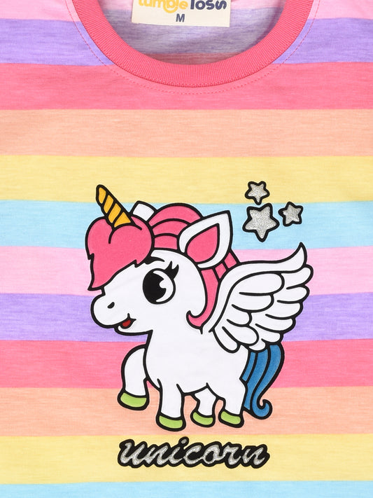 Unicorn Printed Top Set