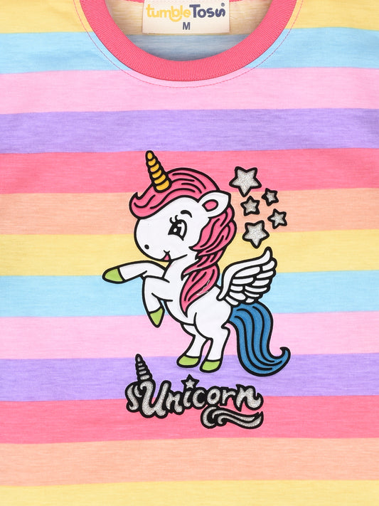 Unicorn Printed Top Set