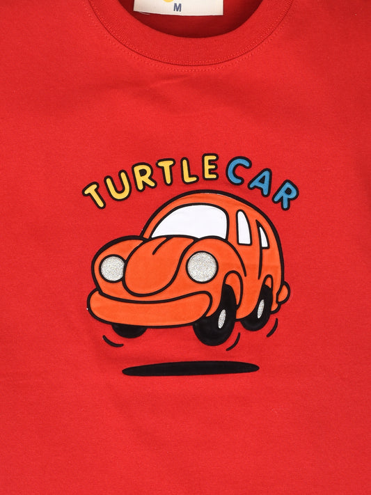 Car design Casual Cotton T-Shirt Set