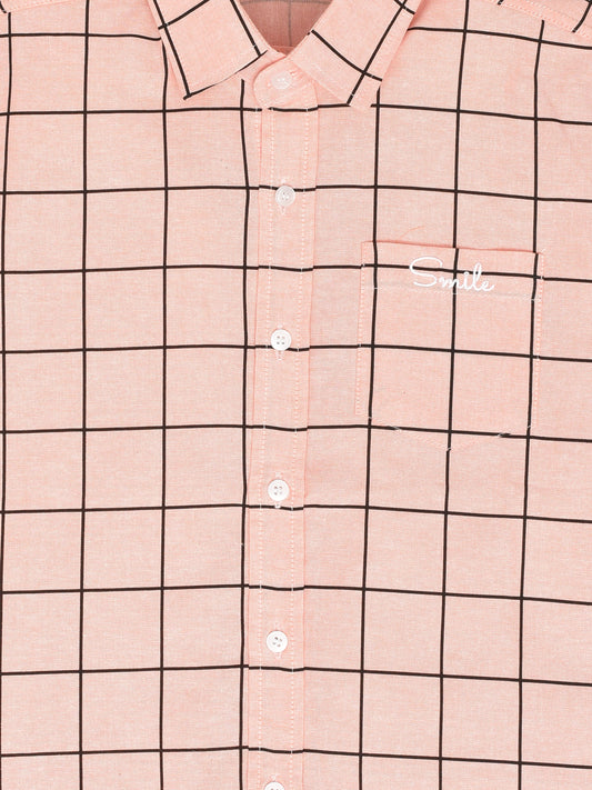 Half Sleeves Checkered Shirt