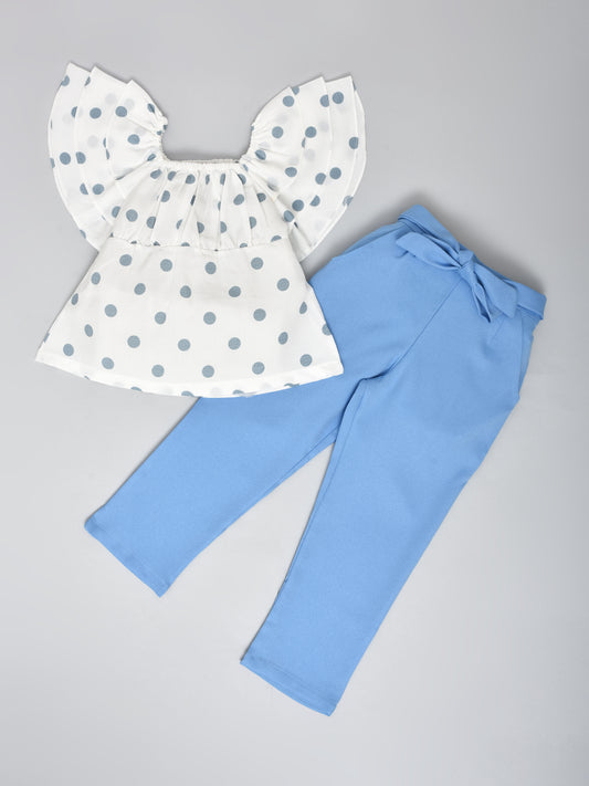 Polka Dots Blue Coord Set
