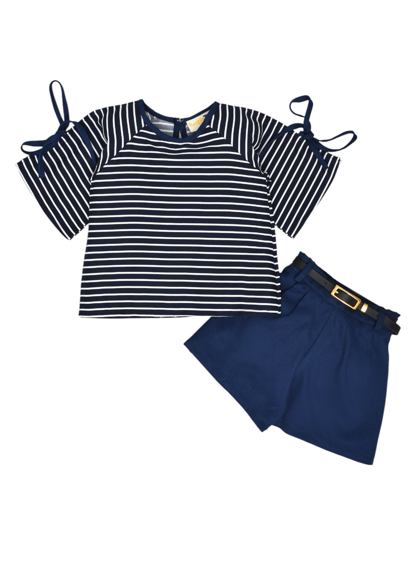 Navy Blue Coord Set with Shorts