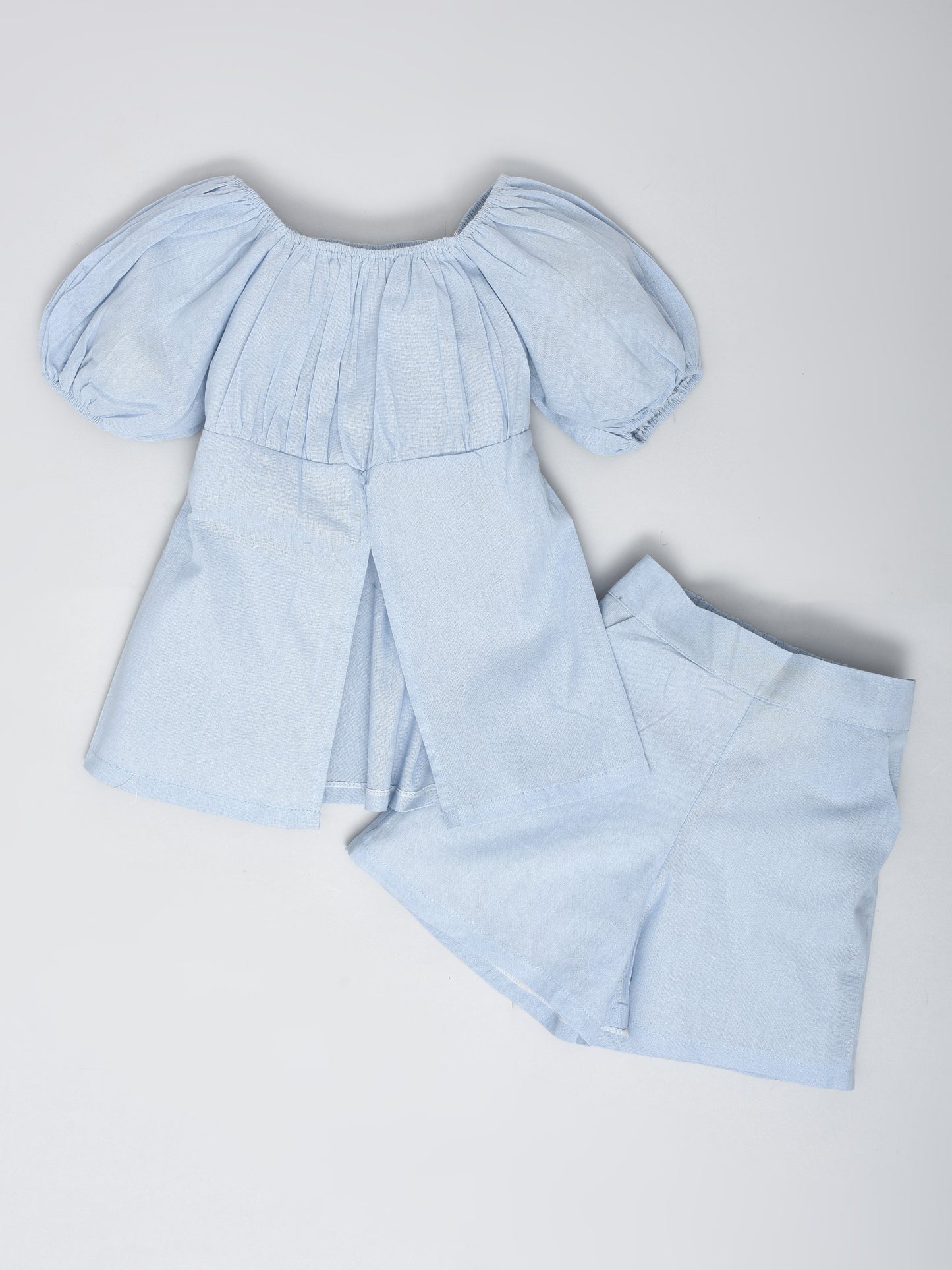 Blue Coord Set with Shorts