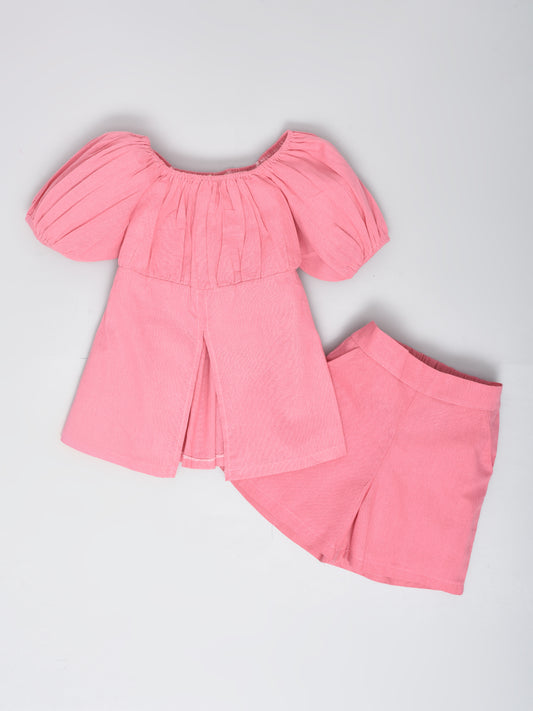 Pink Cute Coord Set with Shorts