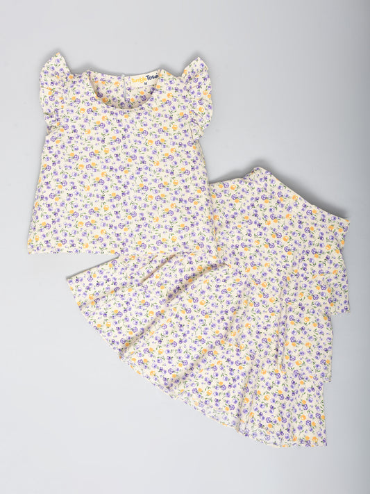 Floral White Coord Set