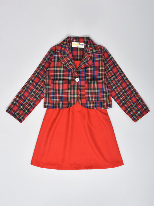 Red Dress with a Jacket