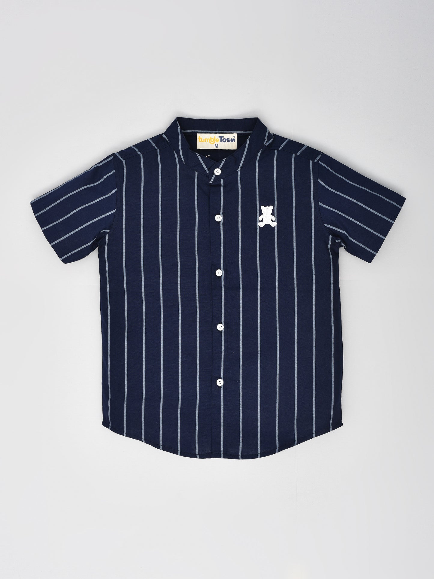 Navy Blue Striped Shirt
