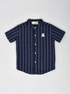 Navy Blue Striped Shirt