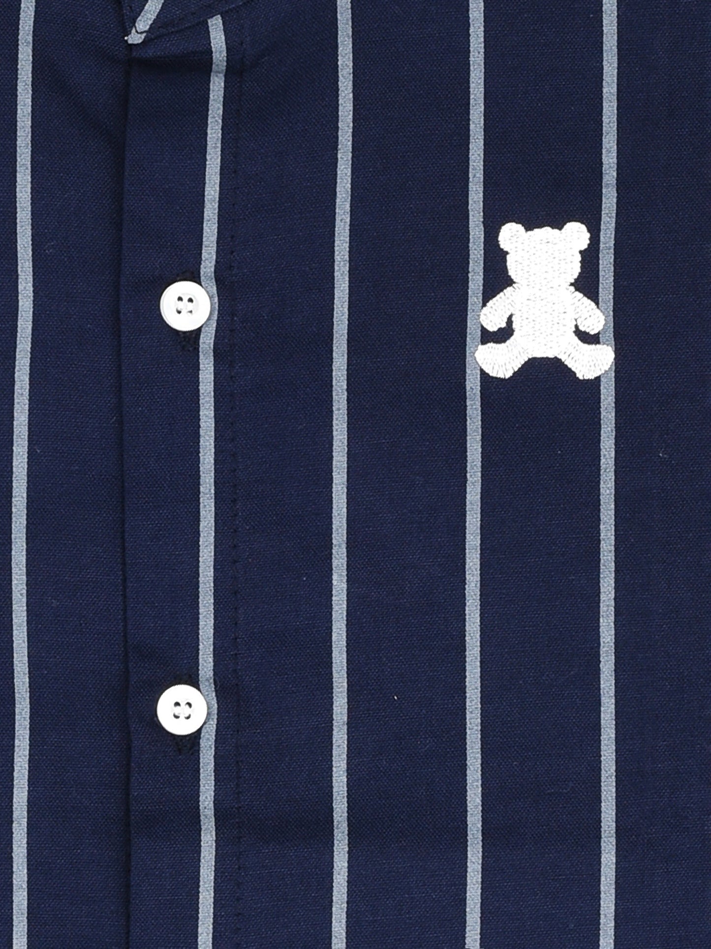 Navy Blue Striped Shirt
