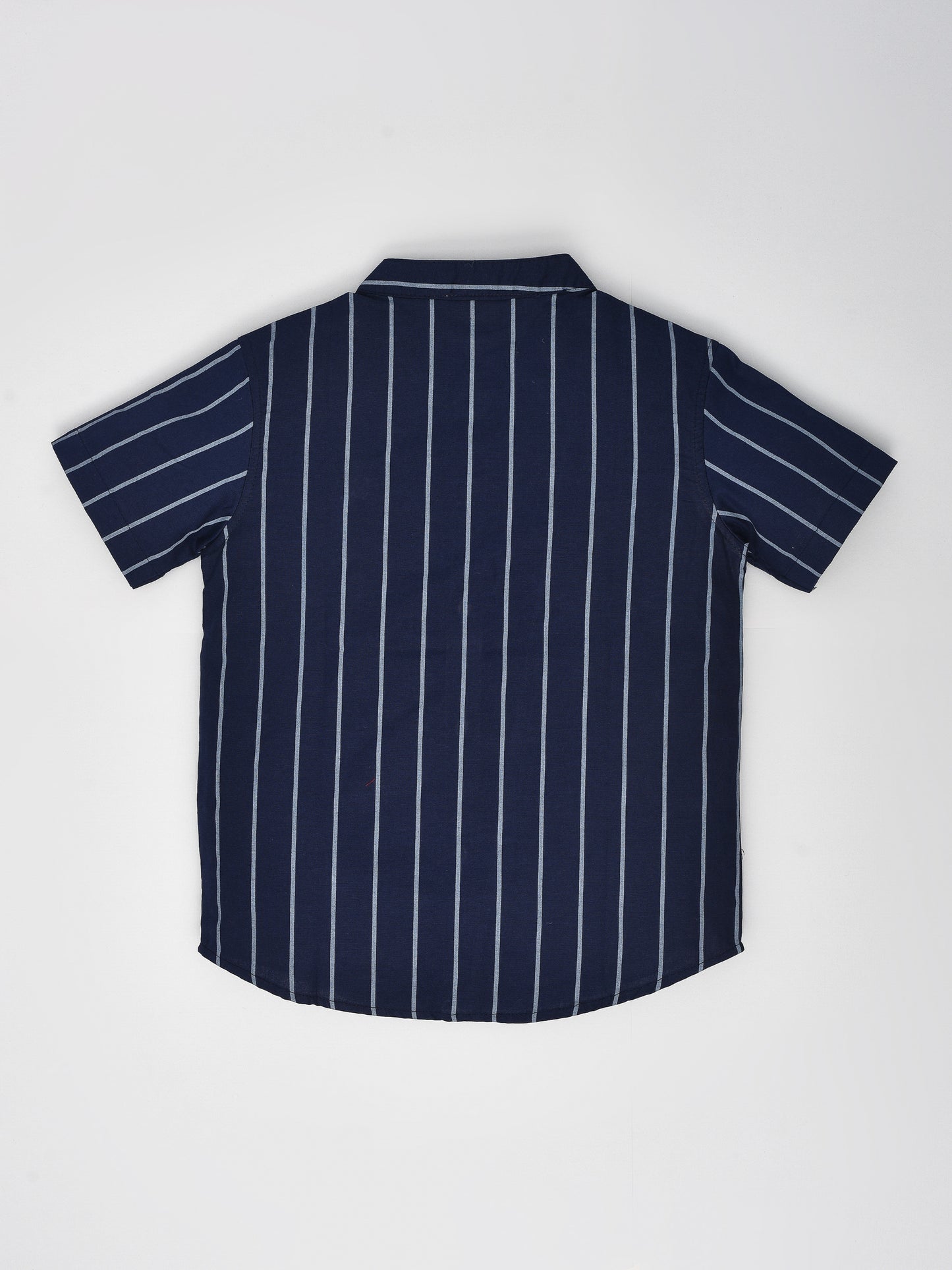 Navy Blue Striped Shirt