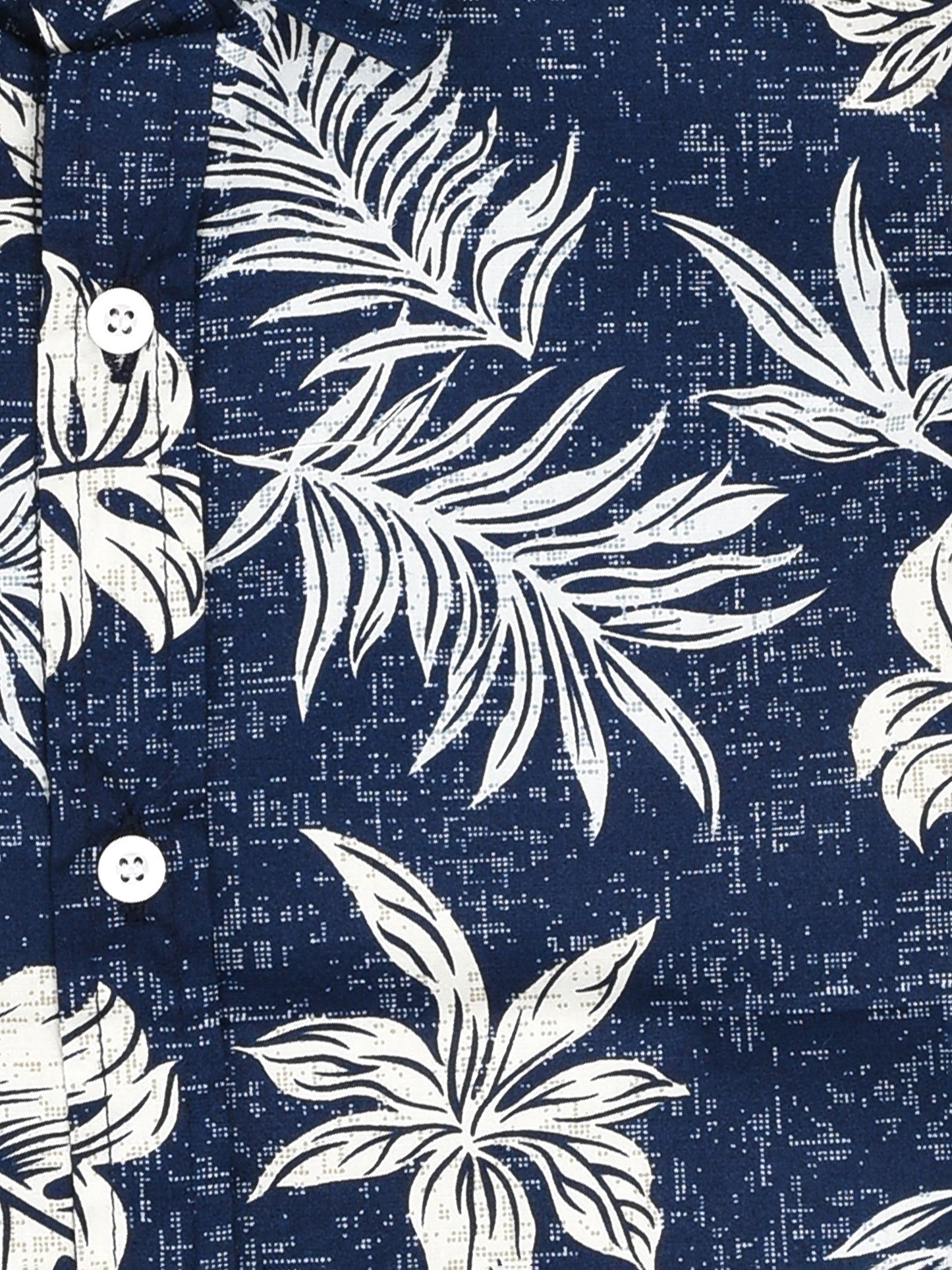 Navy Blue Printed Half Sleeves Shirt