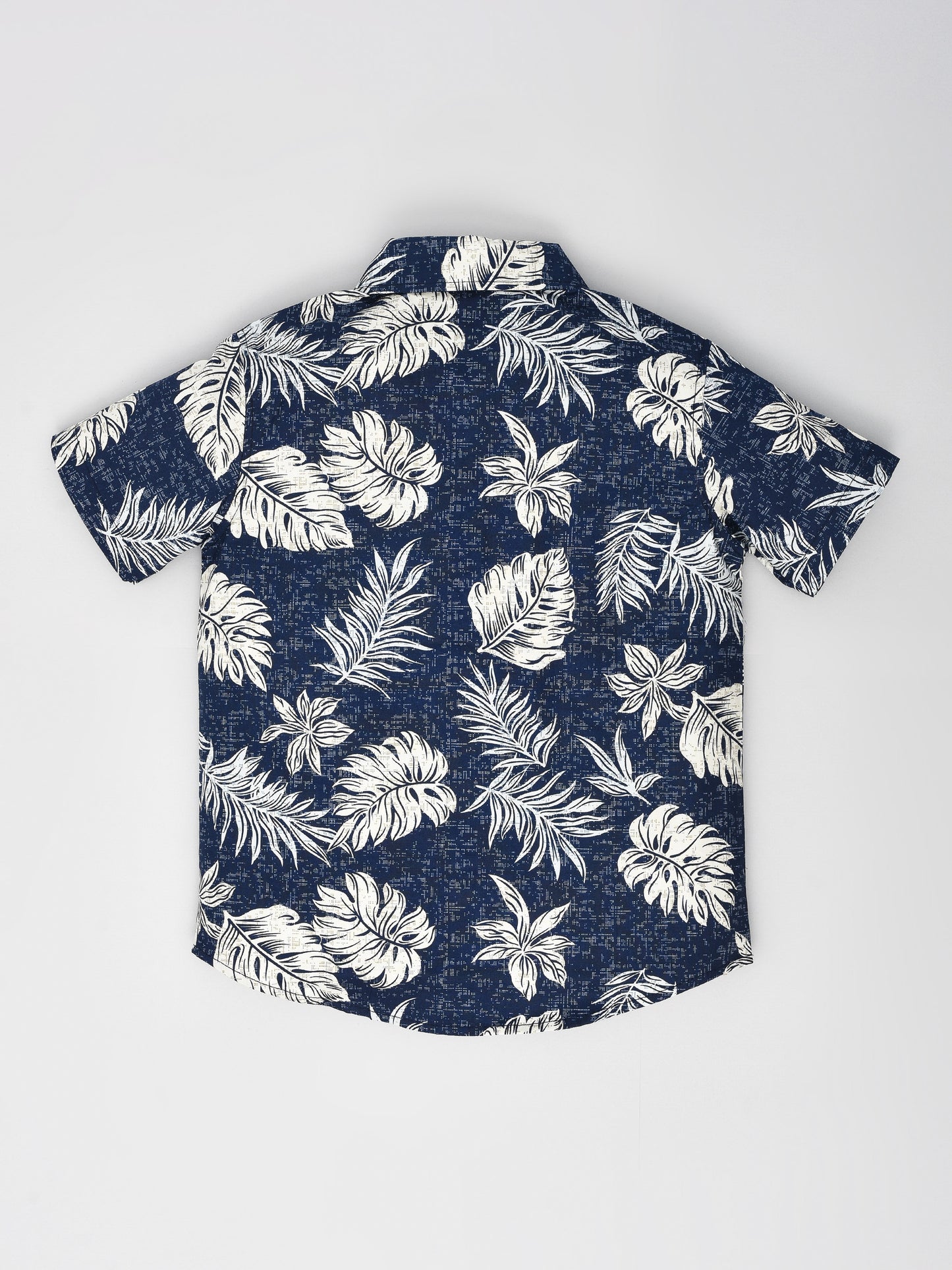 Navy Blue Printed Half Sleeves Shirt