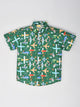 Green Printed Half Sleeve Shirt