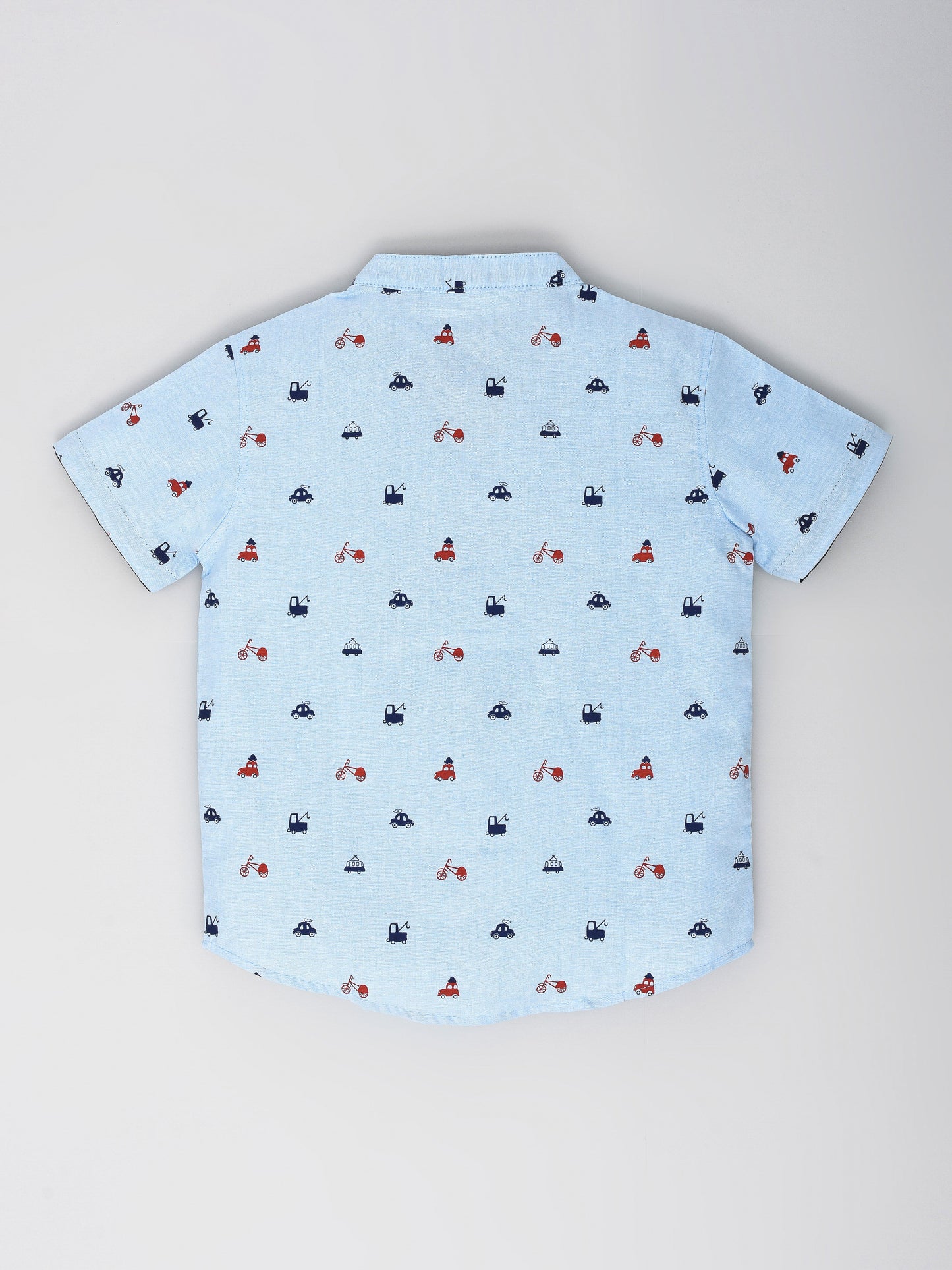 Sky Blue Half Sleeves Printed Shirt