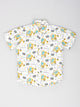 White Printed Half Sleeves Shirt