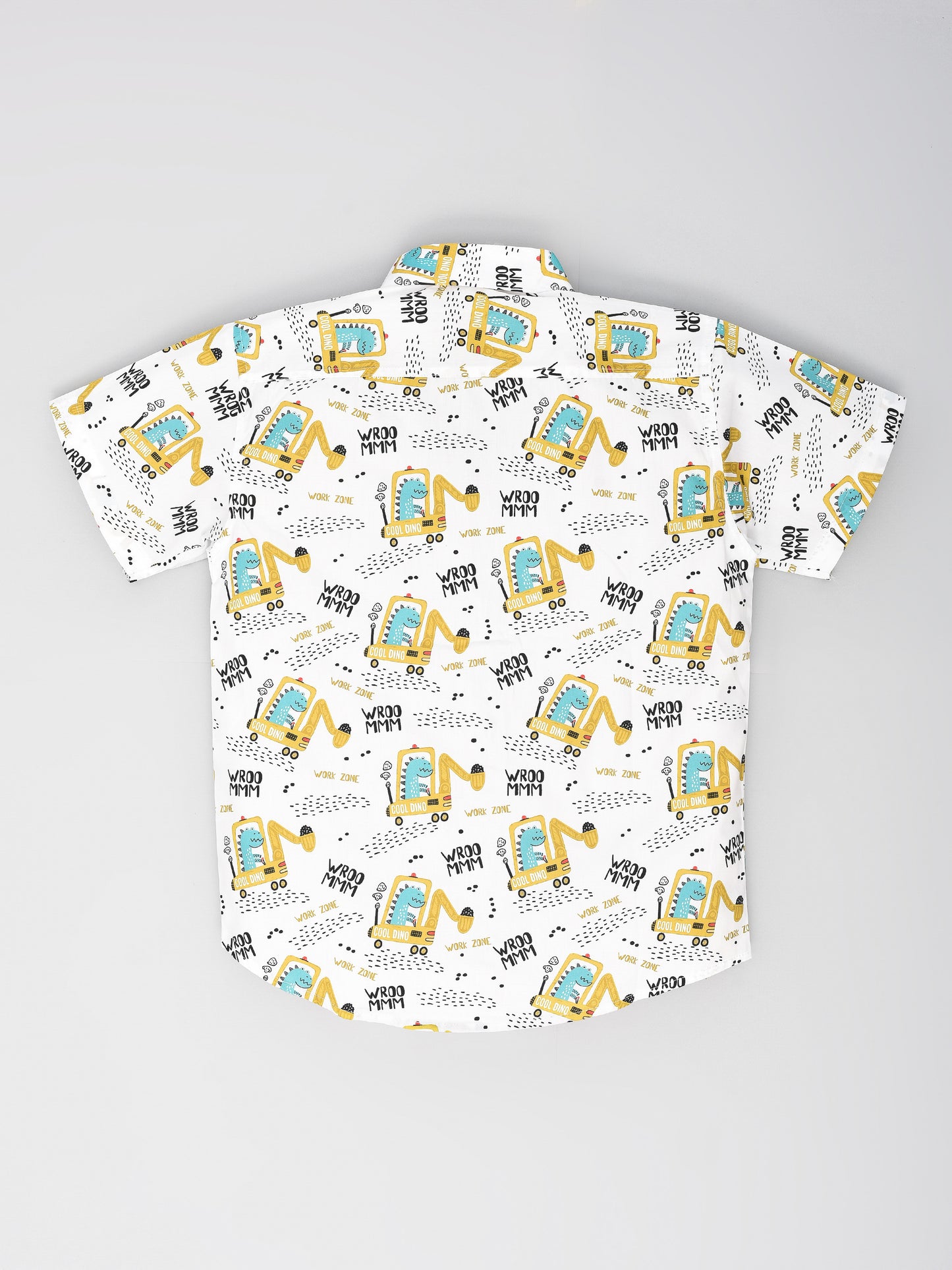 White Printed Half Sleeves Shirt