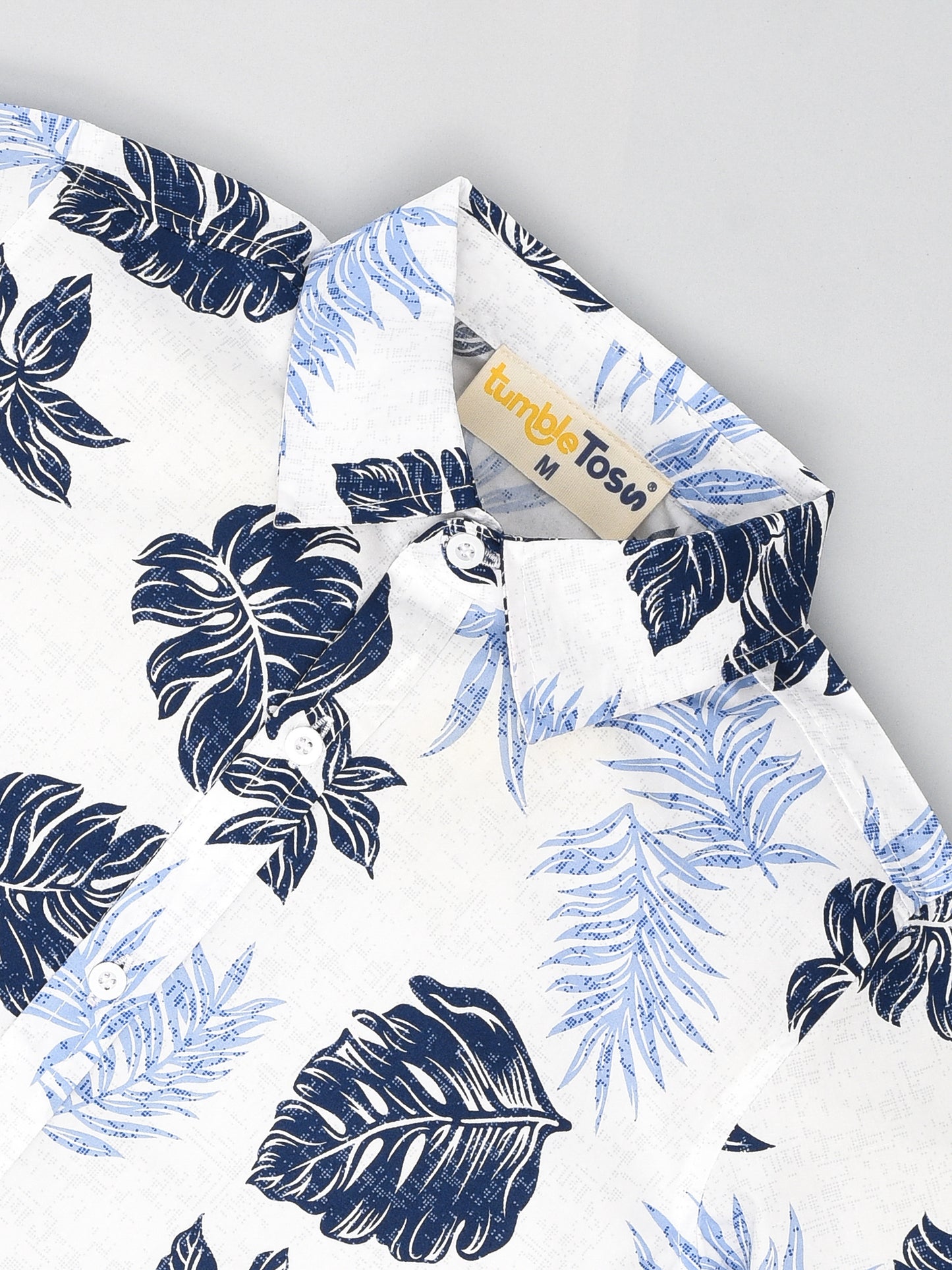 White Leaf printed shirt