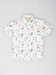 White Dino Printed Shirt