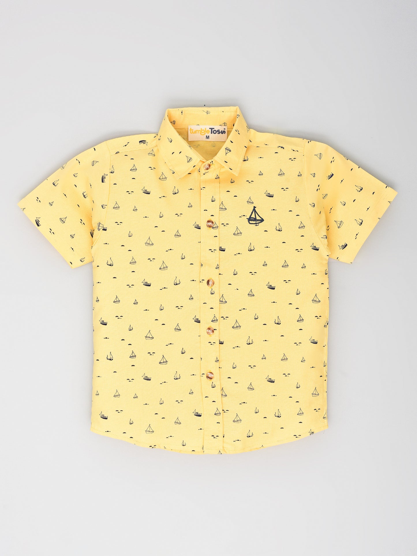 Yellow Yacht Printed Half Sleeves shirt