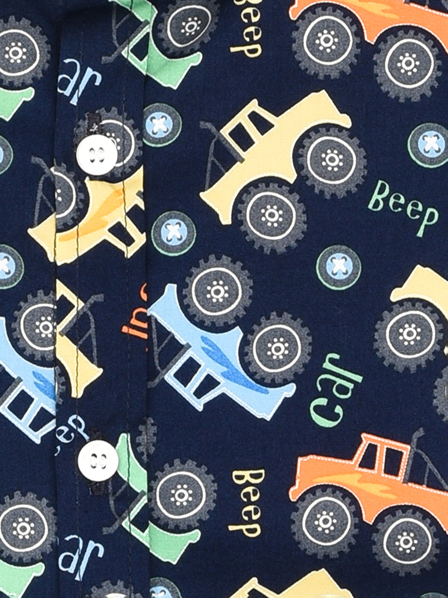 Navy Blue Car Printed Shirt