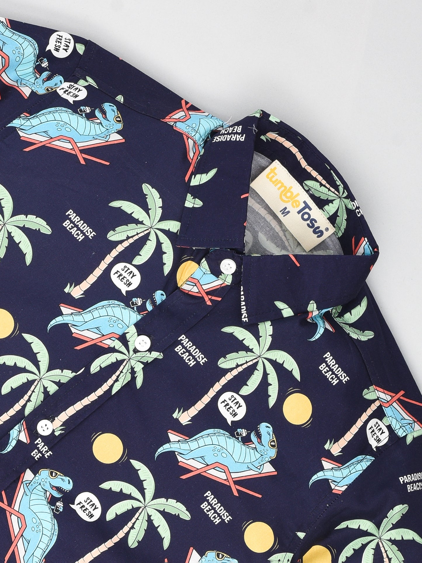 Navy Blue Dino Printed shirt