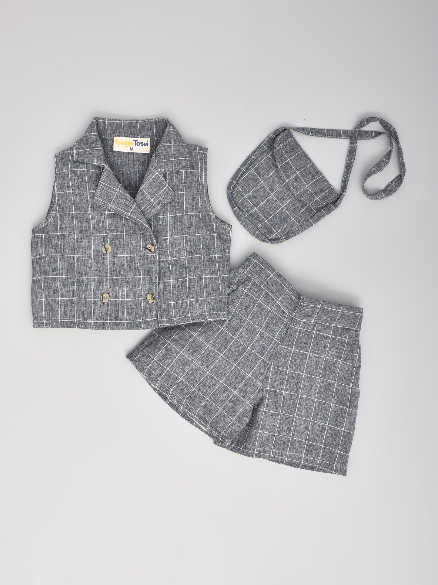Grey Shorts Coord set