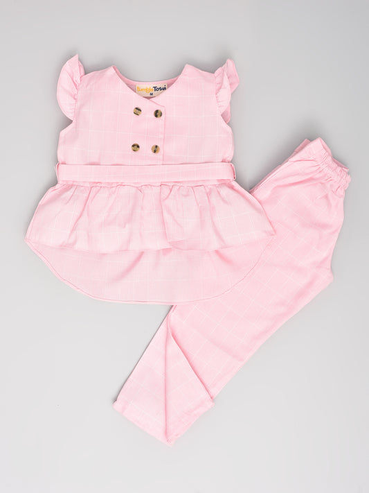 Pink Sleeveless Coord Set
