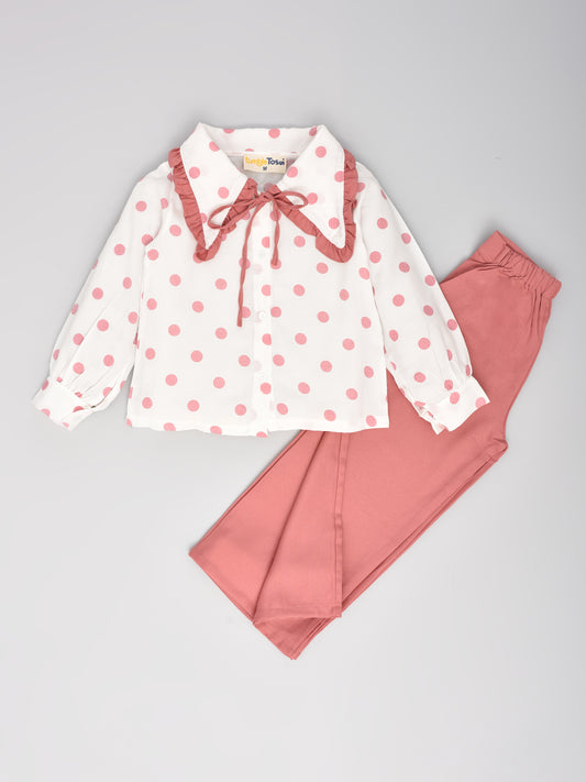 Blush Pink Polka Dots Coord Set