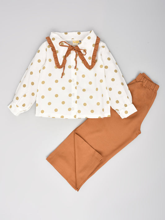 Polka Dots Coord set Brown