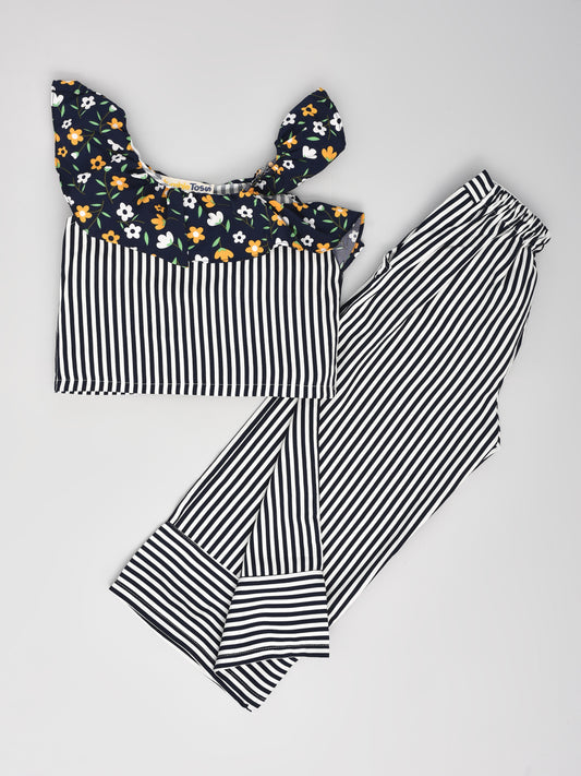 Black Striped Coord Set
