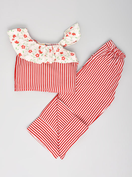 Red Striped Coord Set