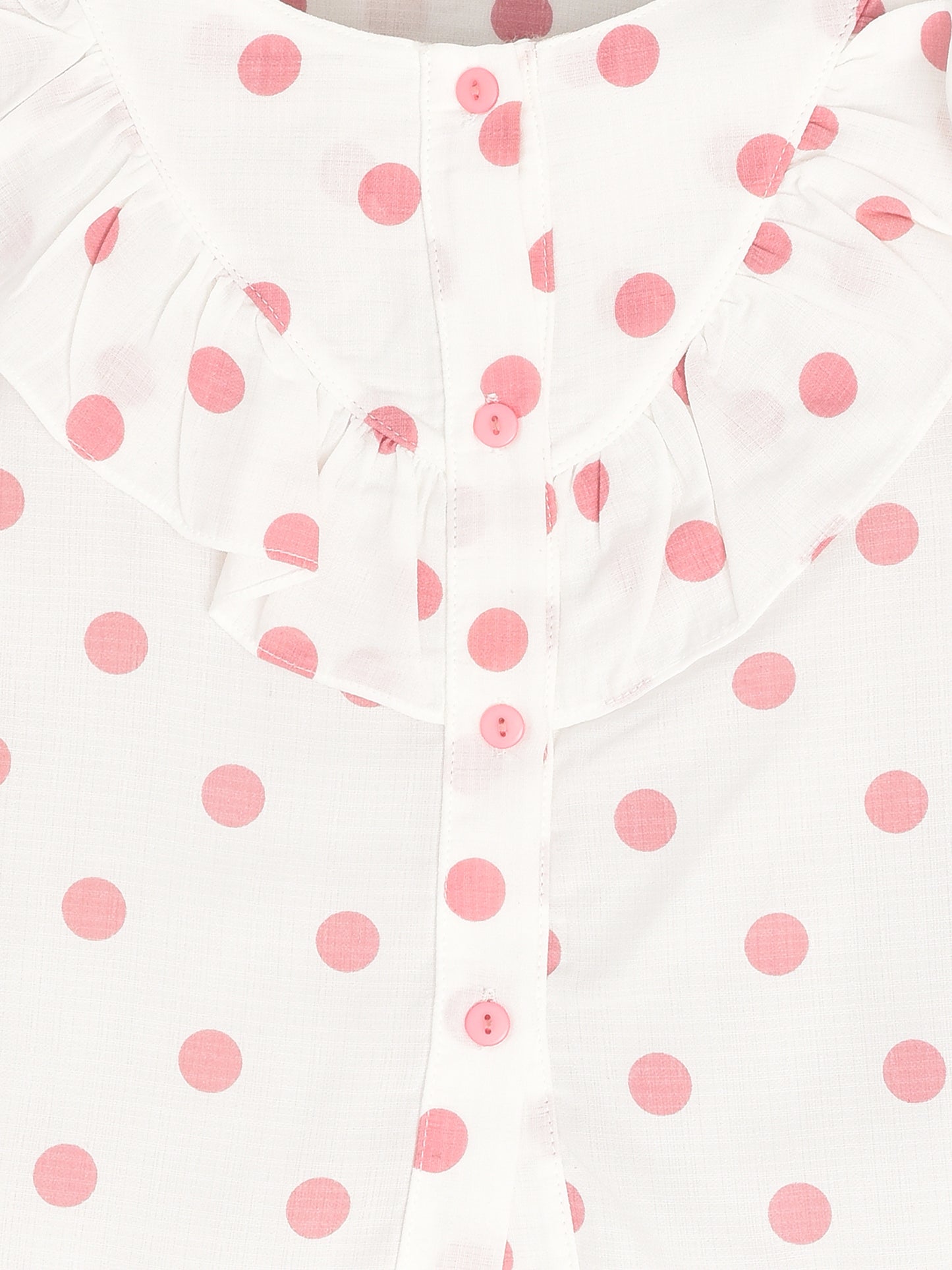 Pink Polka Dot Full Sleeves Coord Set