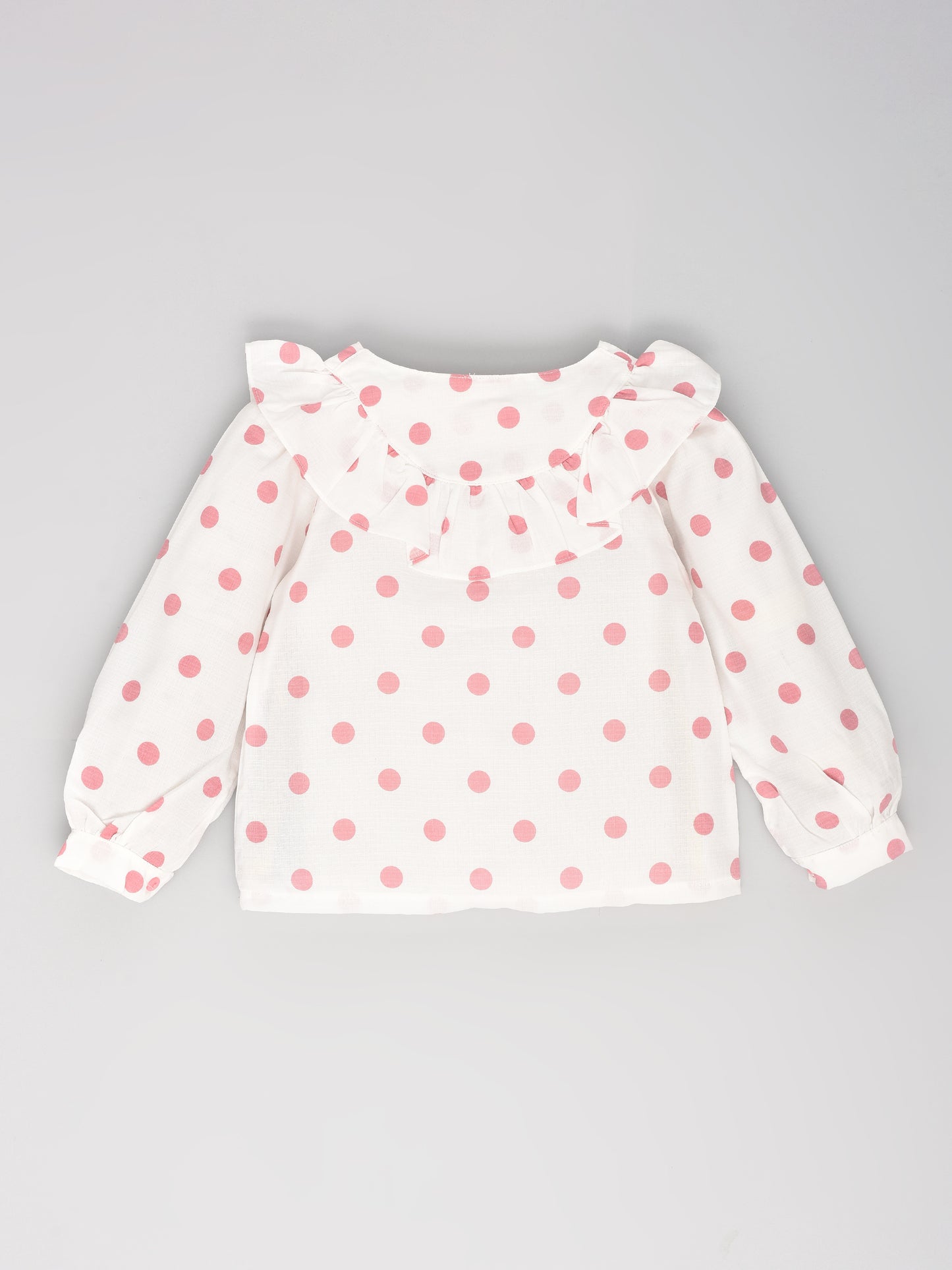 Pink Polka Dot Full Sleeves Coord Set