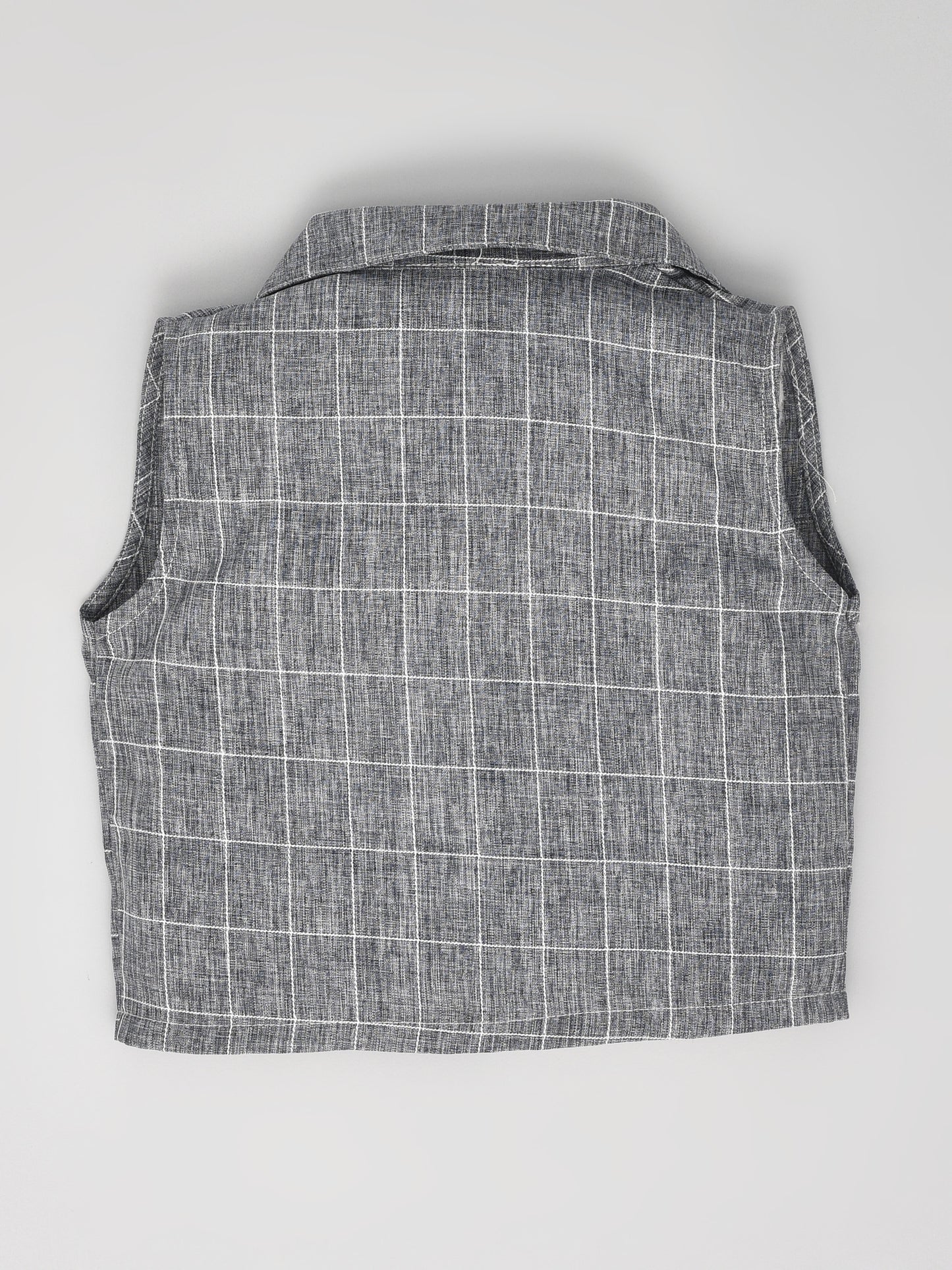 Gray Sleeveless Coord Set