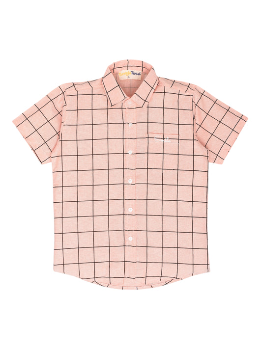 Half Sleeves Checkered Shirt