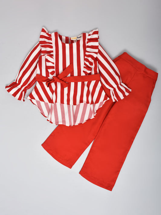 Red Striped Coord Set